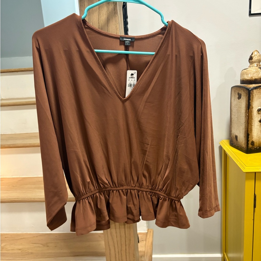 NWT Express Chocolate Brown Top